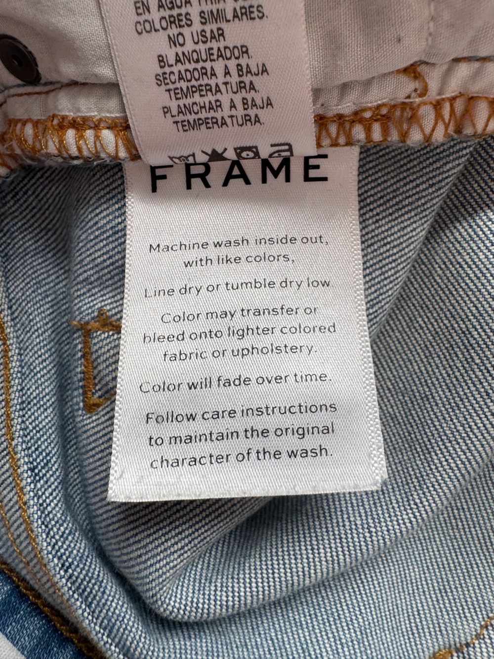 Frame Ali Wide Leg Cropped Culotte Blue Jeans Button Fly Yorkshire Wash 27 - Picture 8 of 9
